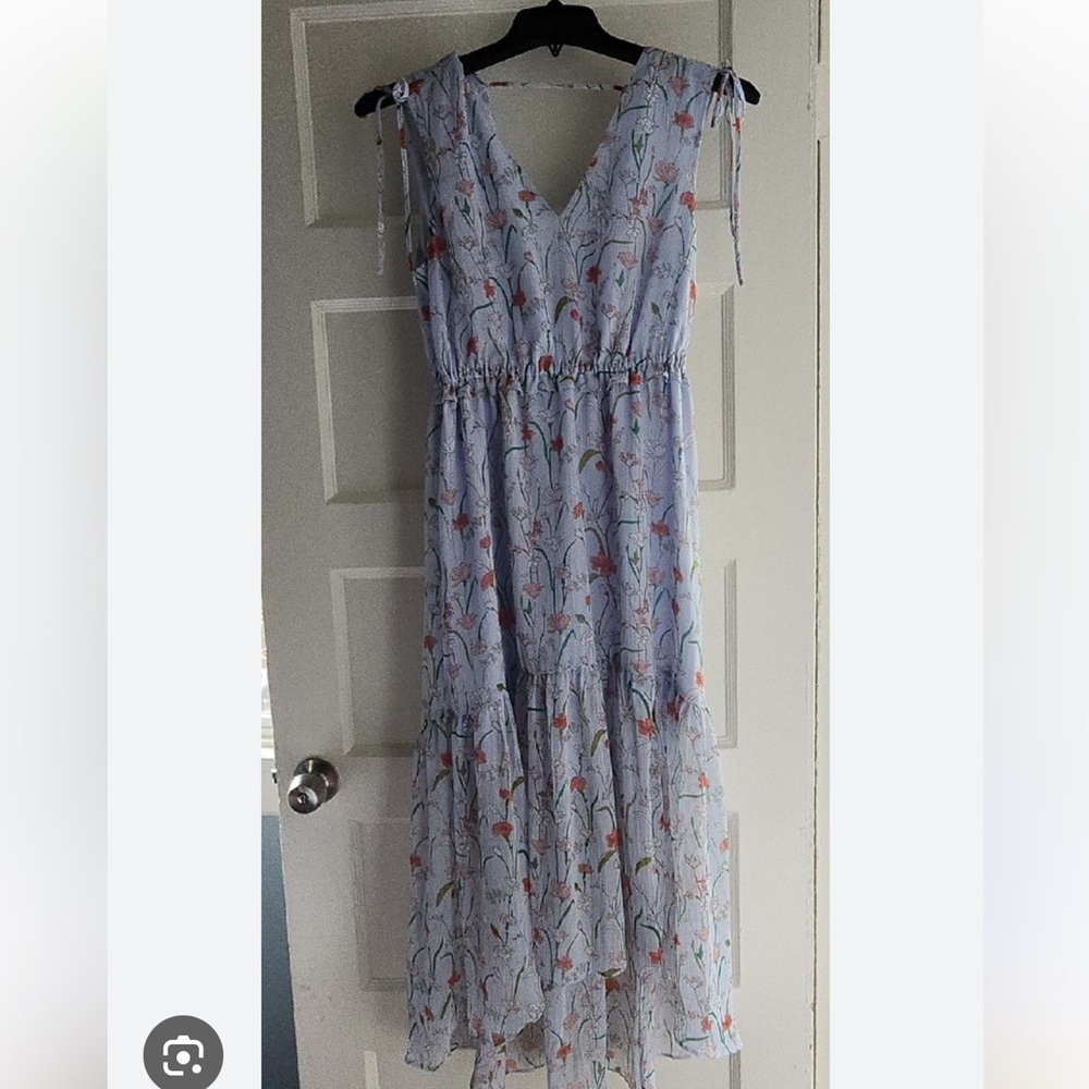 Banana Republic Blue Floral Midi Dress - Picture 2 of 5